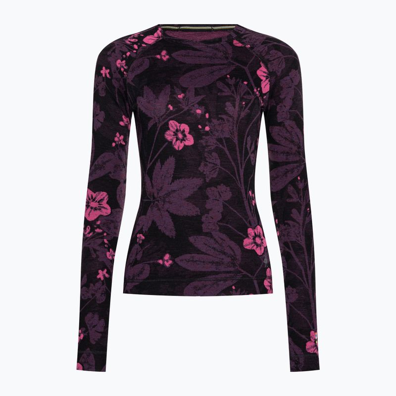 Лонгслів термічний жіночий Smartwool Merino 250 Baselayer Crew Boxed purple iris floral 3