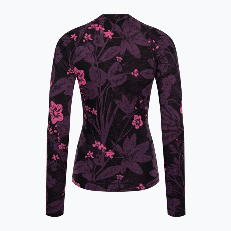 Лонгслів термічний жіночий Smartwool Merino 250 Baselayer Crew Boxed purple iris floral 4