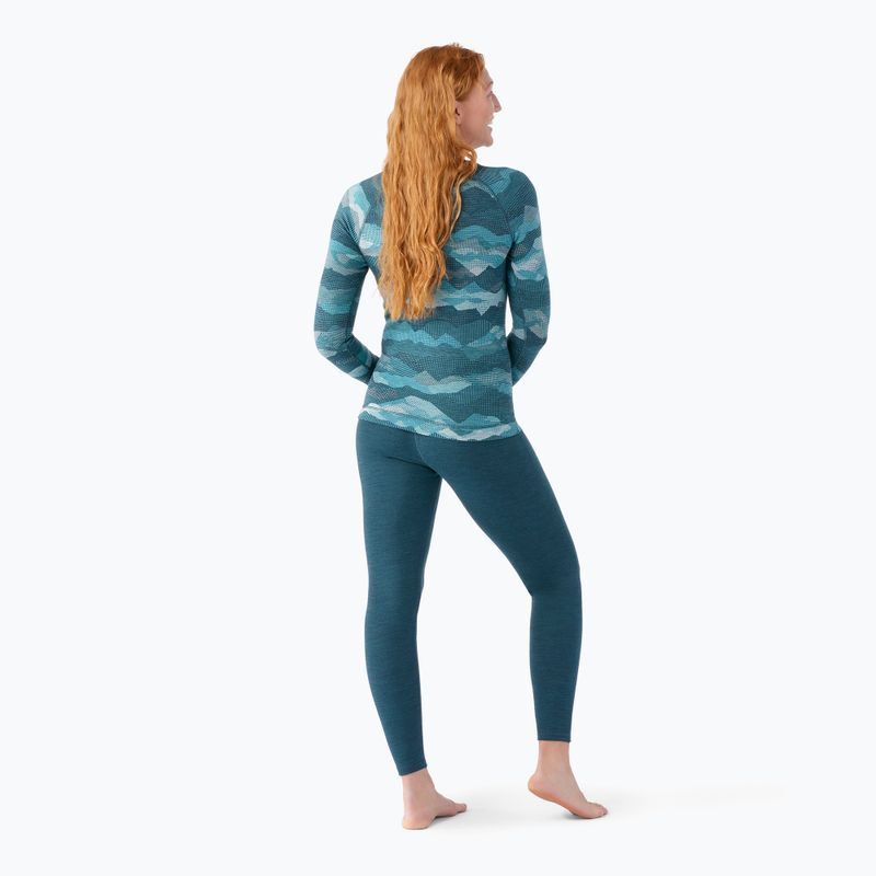 Жіноча термофутболка Smartwool Merino 250 Baselayer Crew Boxed twilight blue mtn scape 2