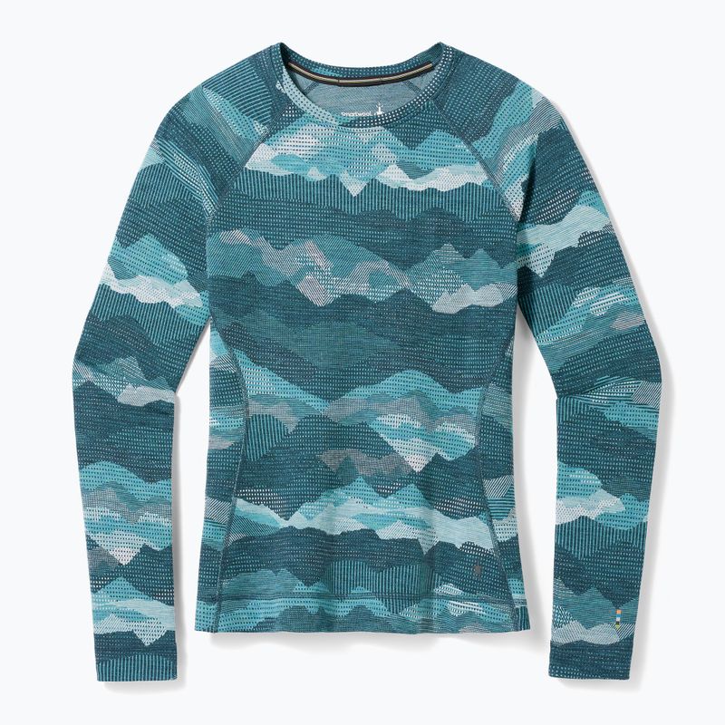 Жіноча термоактивна кофта Smartwool Merino 250 Baselayer Crew Boxed twilight blue mtn scape 6