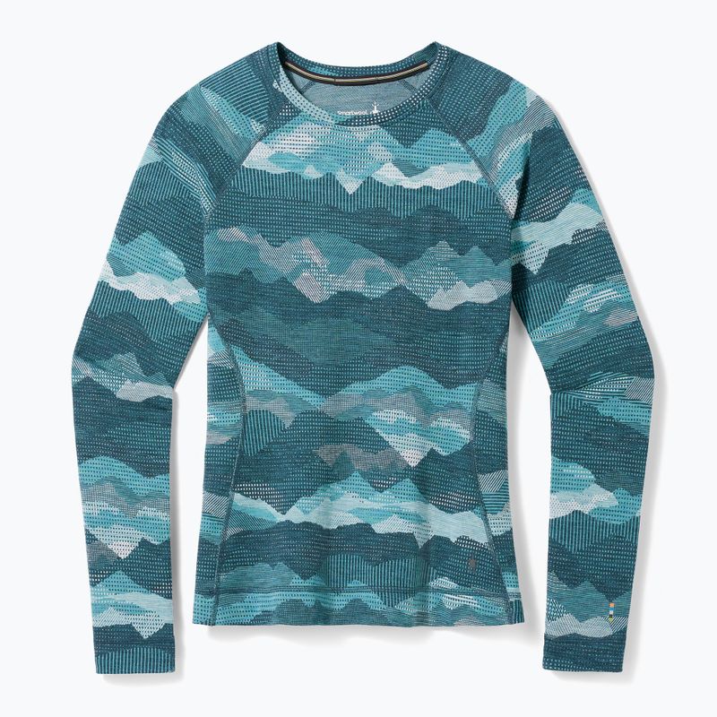 Жіноча термофутболка Smartwool Merino 250 Baselayer Crew Boxed twilight blue mtn scape 6