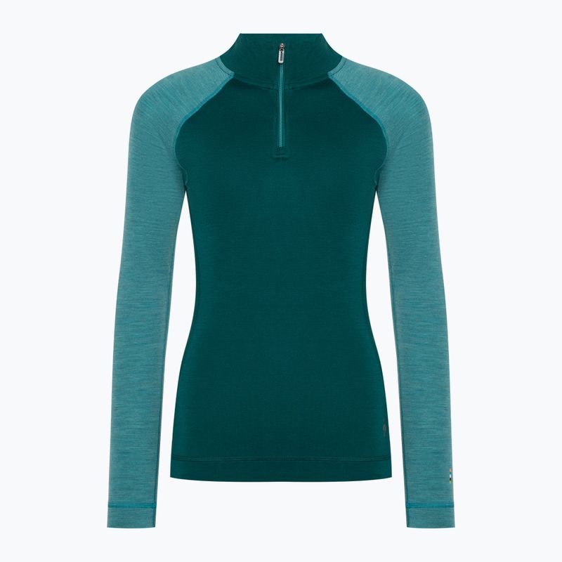 Лонгслів термічний жіночий Smartwool Classic Thermal Merino Baselayer 1/4 Zip Boxed emerald 3