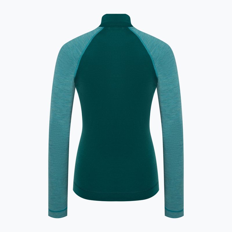 Лонгслів термічний жіночий Smartwool Classic Thermal Merino Baselayer 1/4 Zip Boxed emerald 4