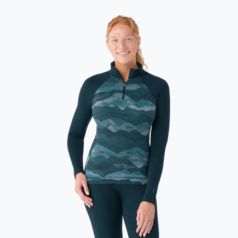 Лонгслів термічний жіночий Smartwool Classic Thermal Merino Baselayer 1/4 Boxed twilight blue