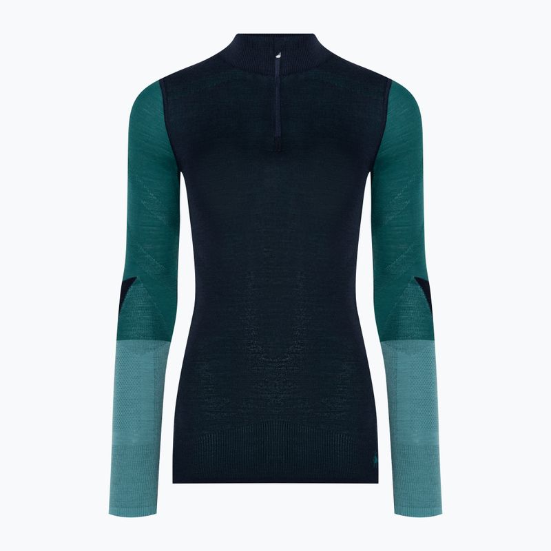Жіноча термоактивна кофта Smartwool Intraknit Thermal Merino Baselayer Colorblock 1/4 Zip navy 3