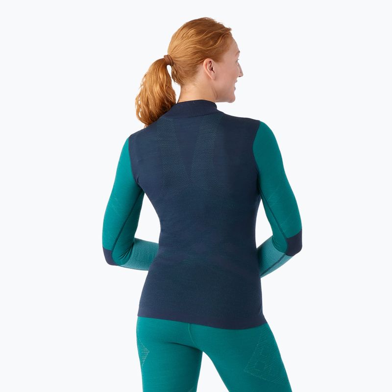 Жіноча термоактивна кофта Smartwool Intraknit Thermal Merino Baselayer Colorblock 1/4 Zip navy 2