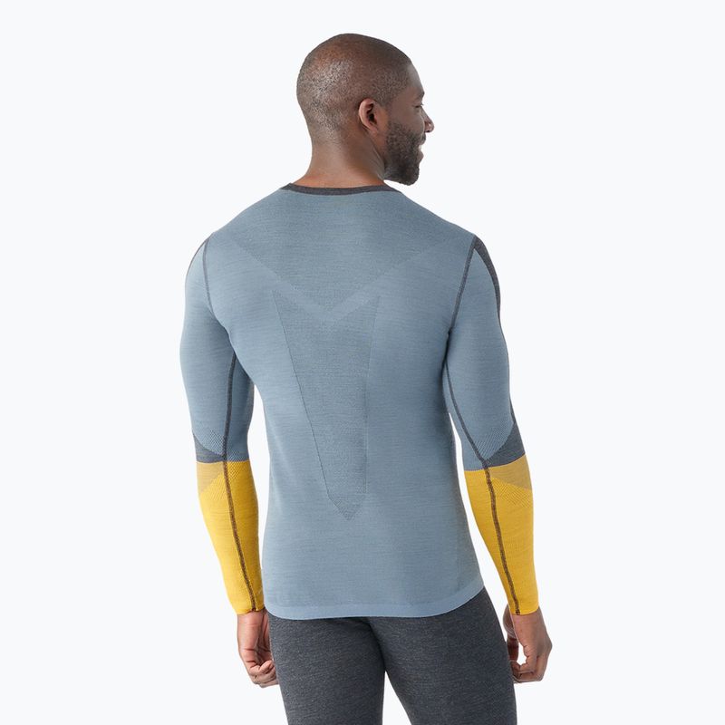 Лонгслів термічний чоловічий Smartwool Intraknit Thermal Merino Baselayer Colorblock Crew charcoal 2