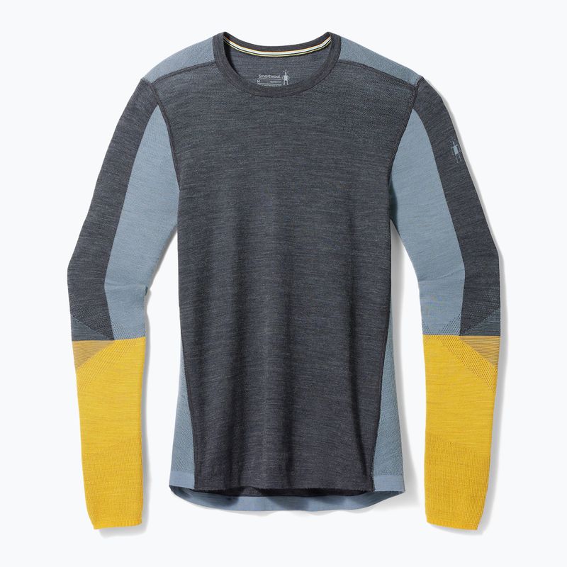 Лонгслів термічний чоловічий Smartwool Intraknit Thermal Merino Baselayer Colorblock Crew charcoal 3