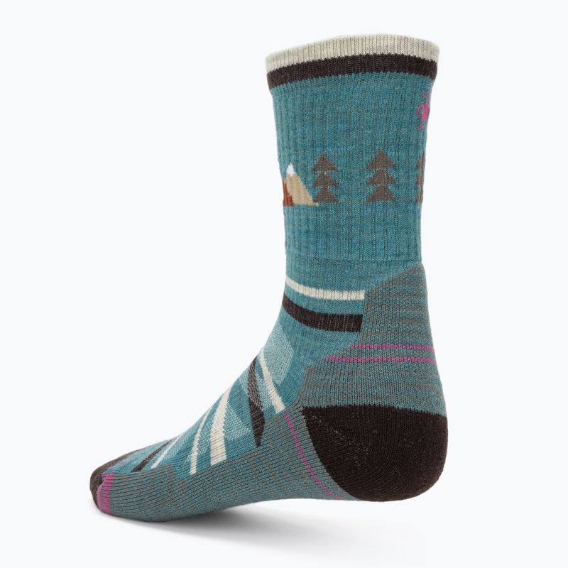 Жіночі трекінгові шкарпетки Smartwool Hike Light Cushion Under The Stars Crew каскад зелені 2