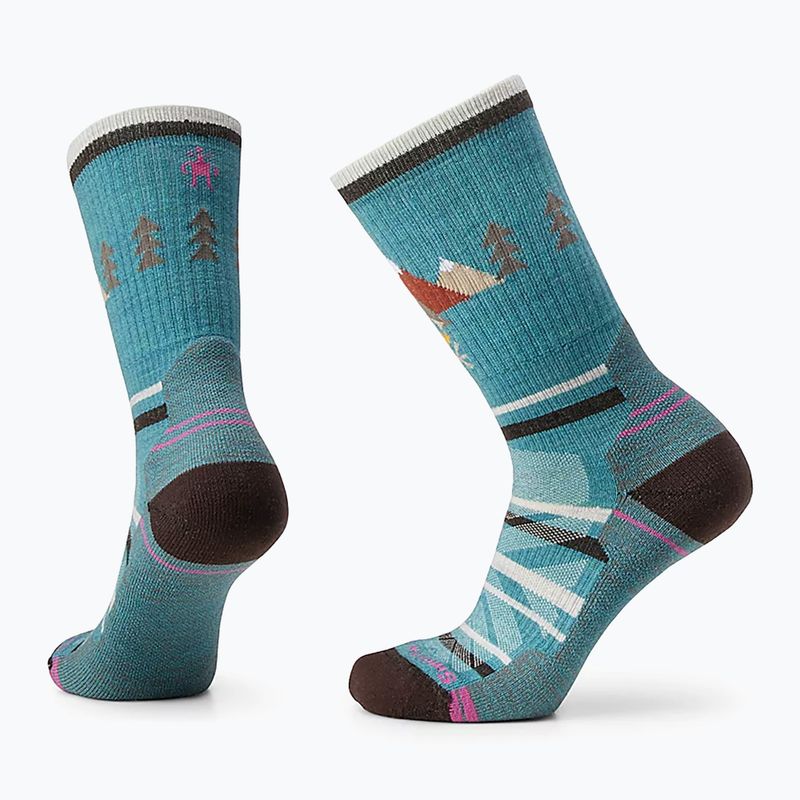 Жіночі трекінгові шкарпетки Smartwool Hike Light Cushion Under The Stars Crew каскад зелені 5