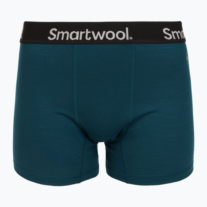 Чоловічий термобоксер Smartwool Merino Boxer Термобоксер короткий в коробці сутінковий синій