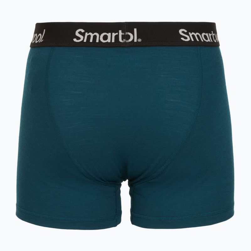 Чоловічий термобоксер Smartwool Merino Boxer Термобоксер короткий в коробці сутінковий синій 2