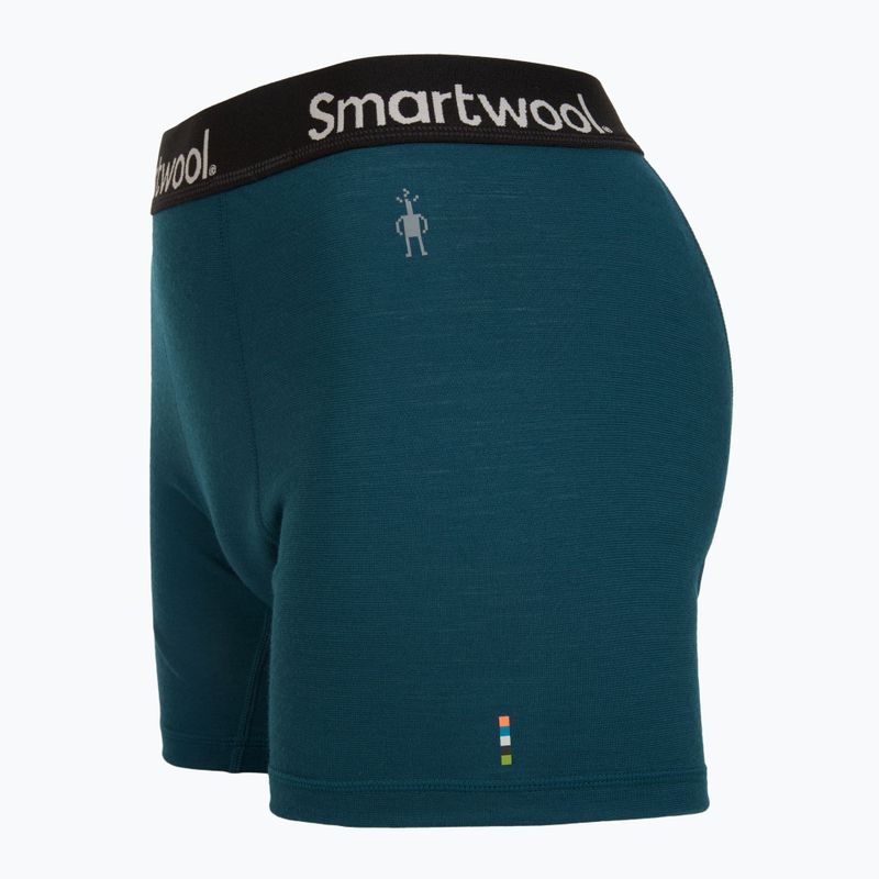 Чоловічий термобоксер Smartwool Merino Boxer Термобоксер короткий в коробці сутінковий синій 3