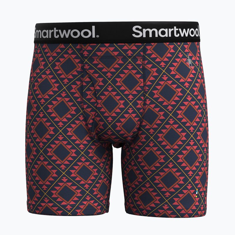 Боксерки термічні чоловічі Smartwool Merino Print Boxer Brief scarlet red