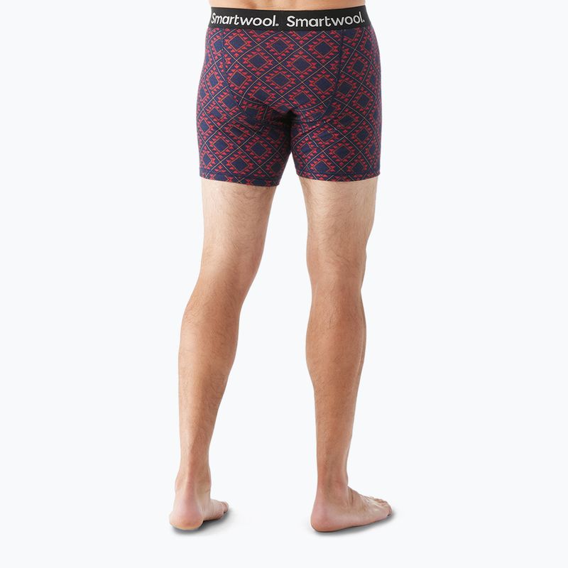 Боксерки термічні чоловічі Smartwool Merino Print Boxer Brief scarlet red 3