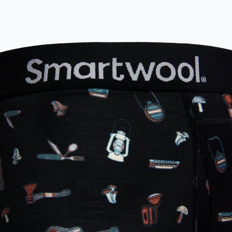 Боксерки термічні чоловічі Smartwool Merino Print Boxer Brief black gone camping 5