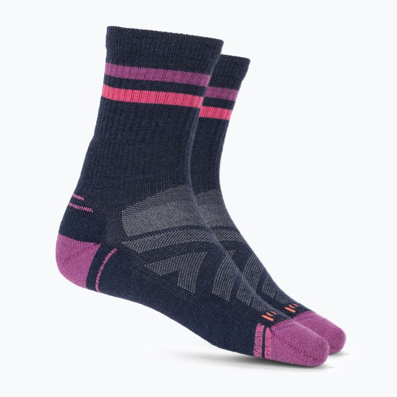 Жіночі трекінгові шкарпетки Smartwool Hike Light Cushion Tube Stripe Crew глибокий темно-синій/потужний рожевий