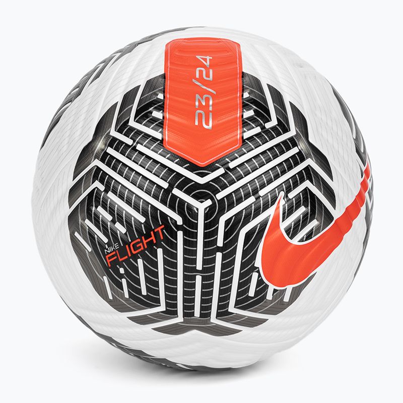 М'яч футбольний Nike Flight white/black/bright crimson розмір 5