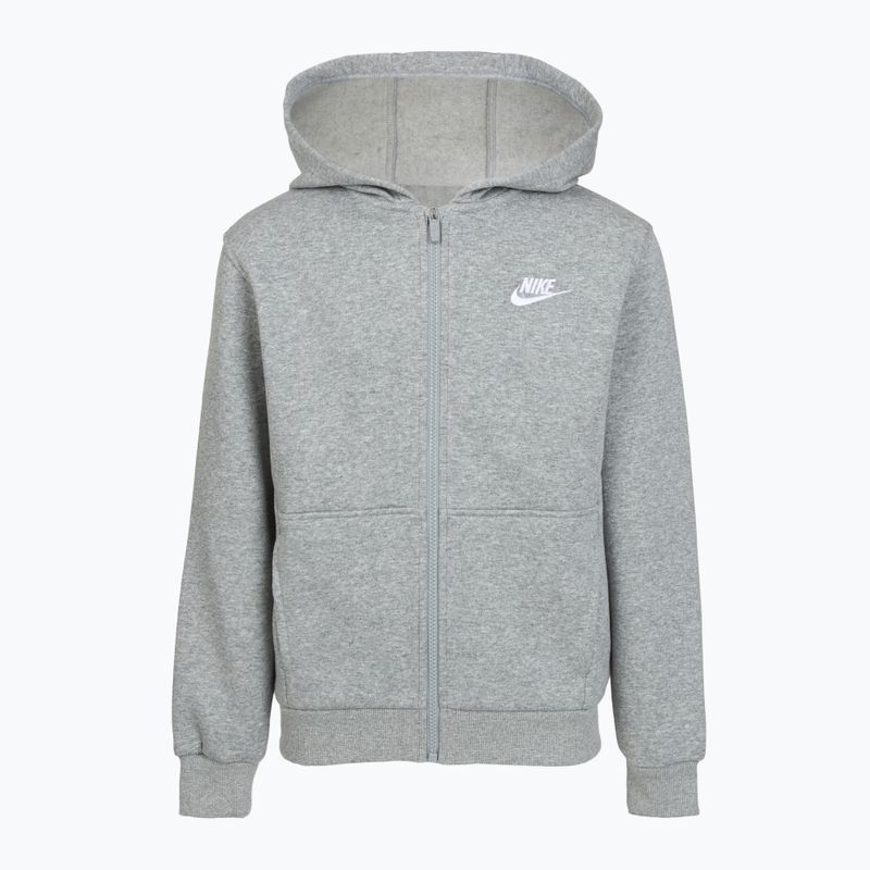 Кофта дитяча Nike Sportswear Club Fleece dark grey heather/base grey/white