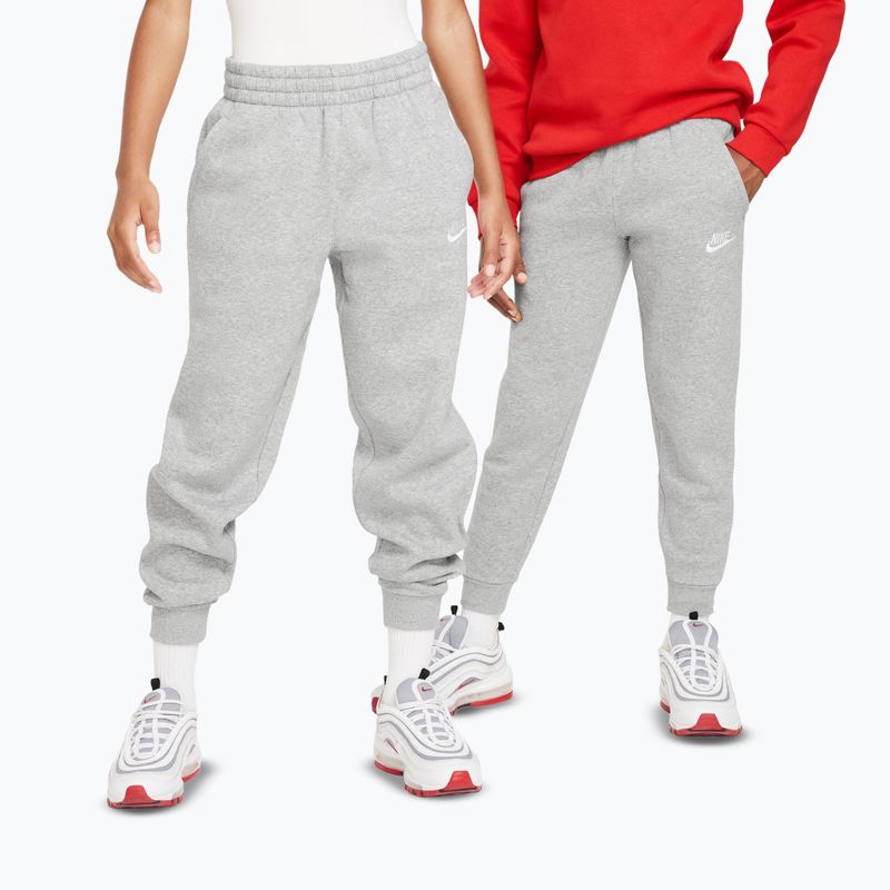 Штани дитячі Nike Sportswear Club Fleece dark grey heather/base grey/white 3