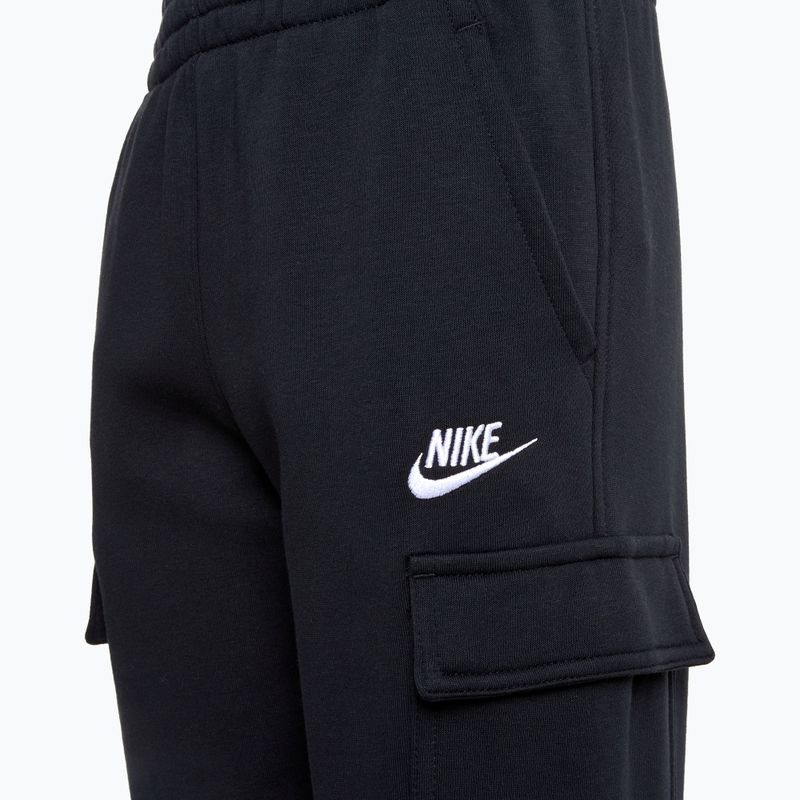 Дитячі штани Nike Sportswear Club Fleece чорні/чорні/білі 3