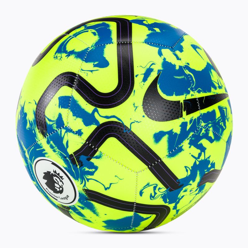 М'яч футбольний Nike Premier League Pitch volt/blue nebula/black розмір 5 2