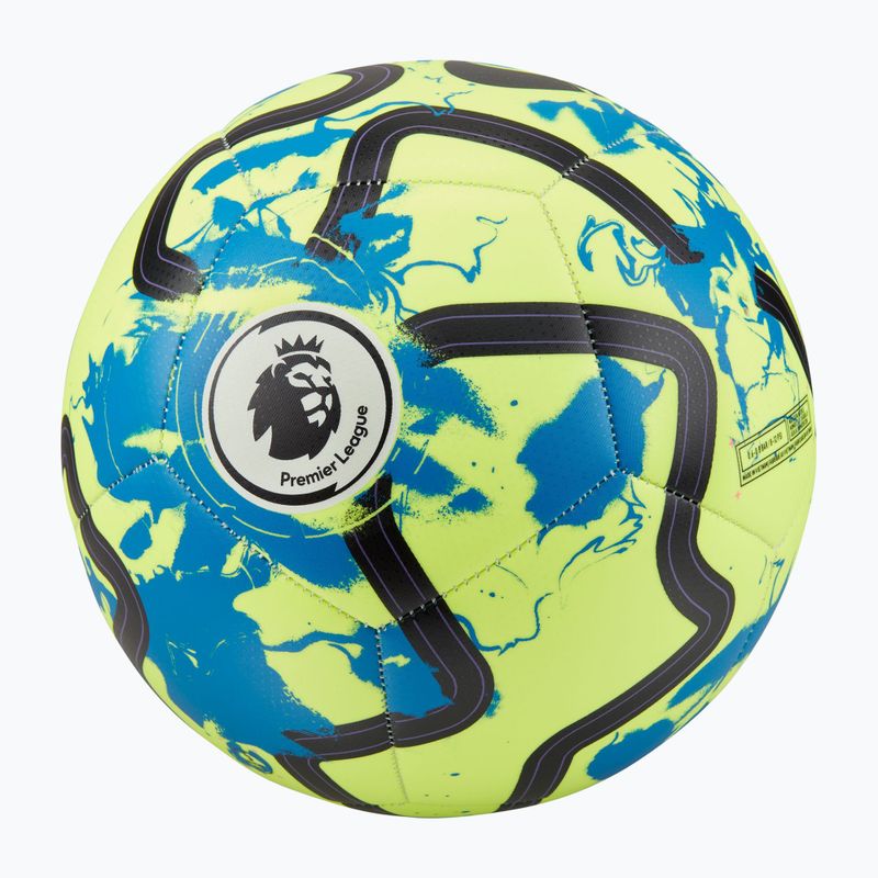 М'яч футбольний Nike Premier League Pitch volt/blue nebula/black розмір 5 5