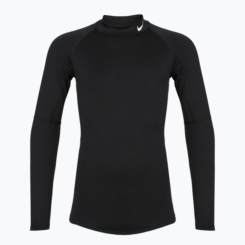 Лонгслів для тренувань чоловічий Nike Pro Dri-Fit Mock-Neck black/white 6