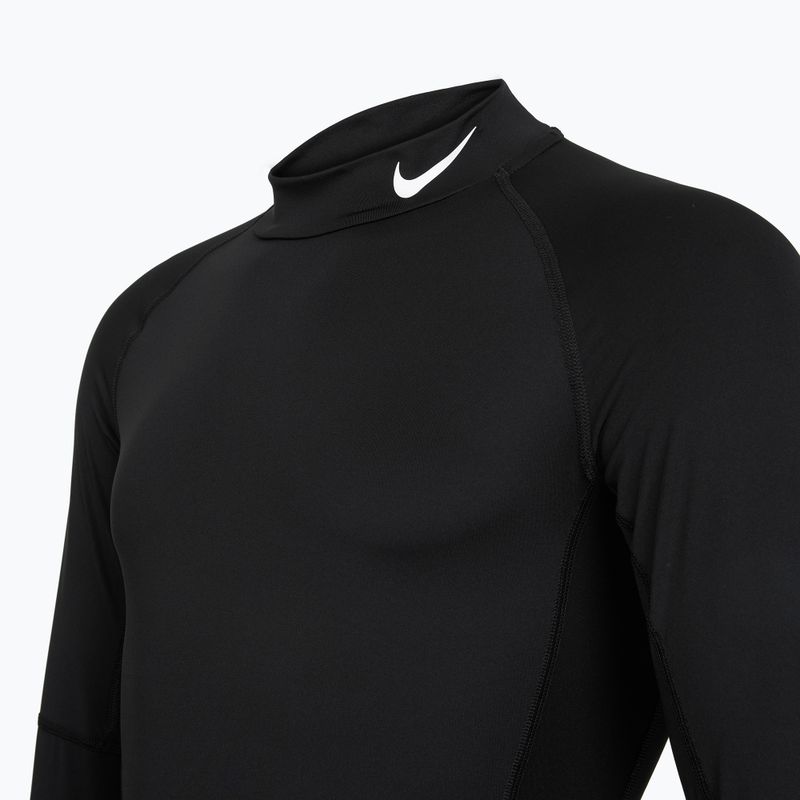 Лонгслів для тренувань чоловічий Nike Pro Dri-Fit Mock-Neck black/white 8