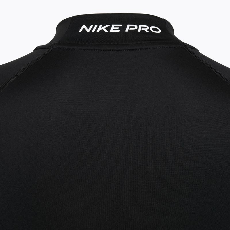 Лонгслів для тренувань чоловічий Nike Pro Dri-Fit Mock-Neck black/white 9