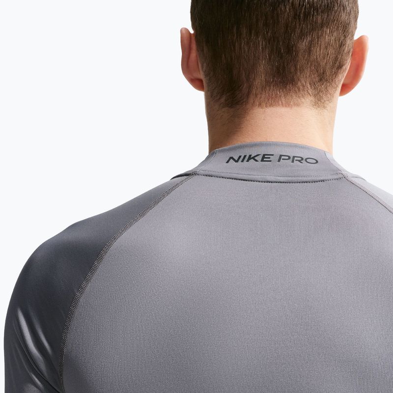 Лонгслів для тренувань чоловічий Nike Pro Dri-Fit Mock-Neck smoke grey/black 6
