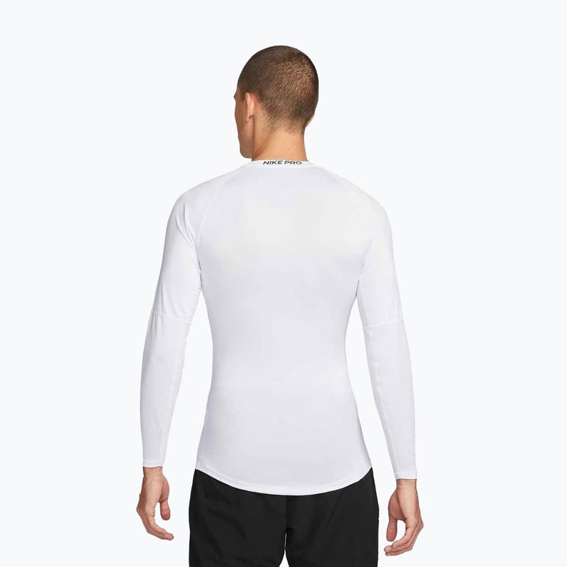 Longsleeve treningowy męski Nike Pro Dri-Fit Tight Fitness white/black 3