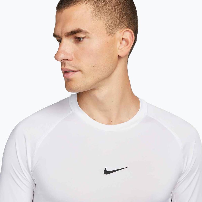 Чоловічий тренувальний лонгслів Nike Pro Dri-Fit Tight Fitness white/black 4