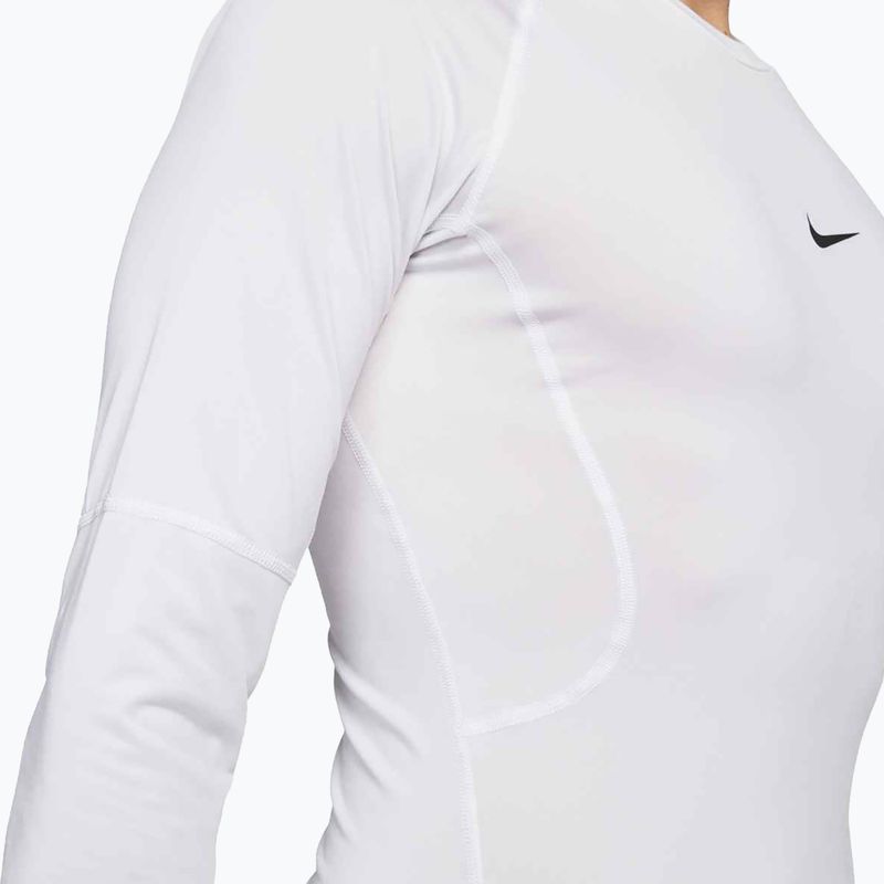 Лонгслів для тренувань чоловічий Nike Pro Dri-Fit Tight Fitness white/black 6