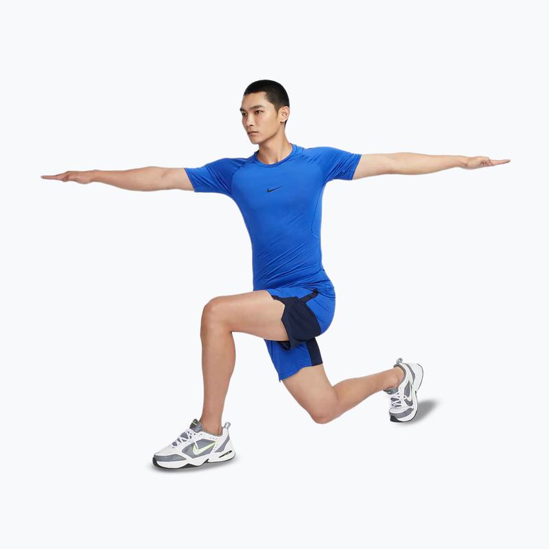 Футболка для тренувань чоловіча Nike Pro Dri-Fit Tight Fitness game royal/black 2