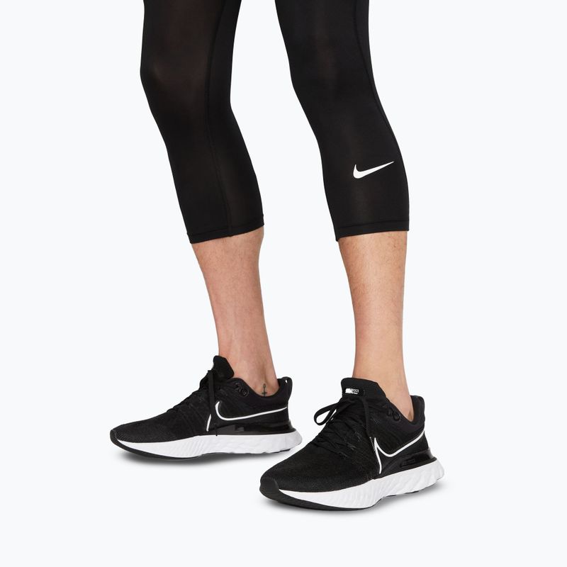 Легінси для тренувань чоловічі Nike Pro Dri-Fit 3/4 Tight Fitness black/white 5