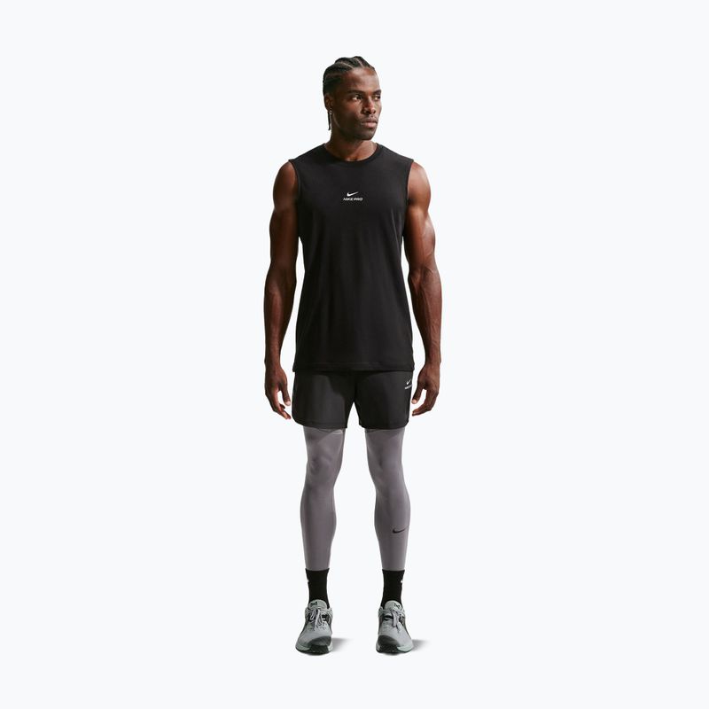 Легінси для тренувань чоловічі Nike Pro Dri-Fit Tight Fitness smoke grey/black 2