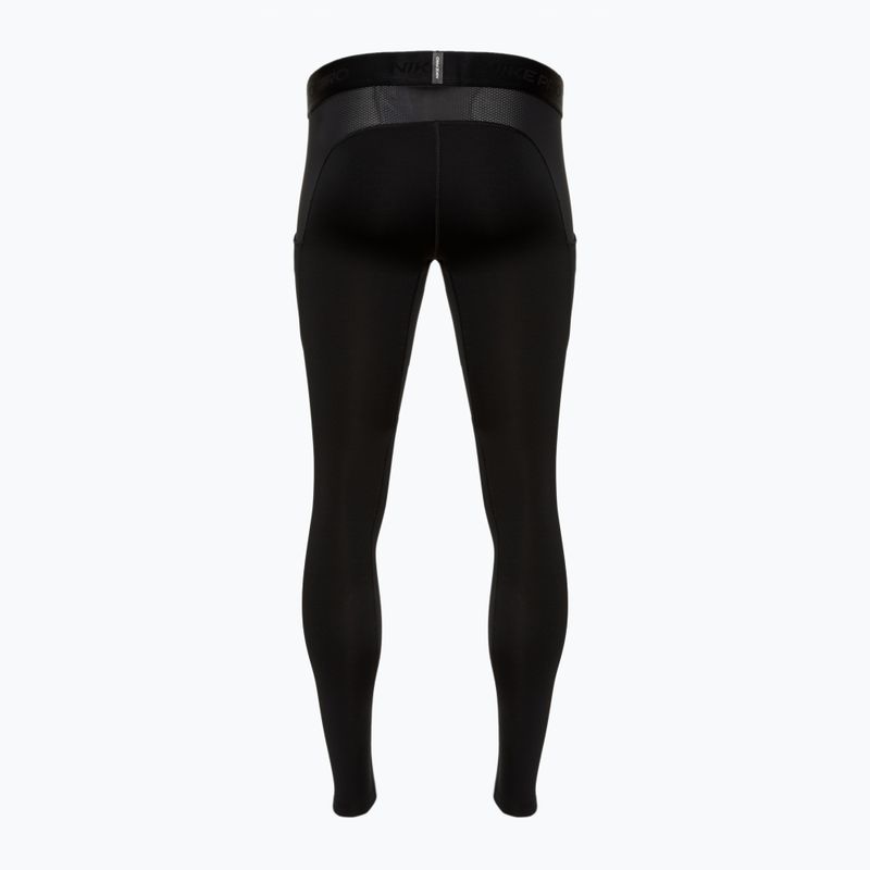 Легінси для тренувань чоловічі Nike Pro Warm black/white 2