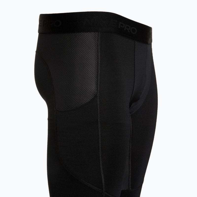 Легінси для тренувань чоловічі Nike Pro Warm black/white 3
