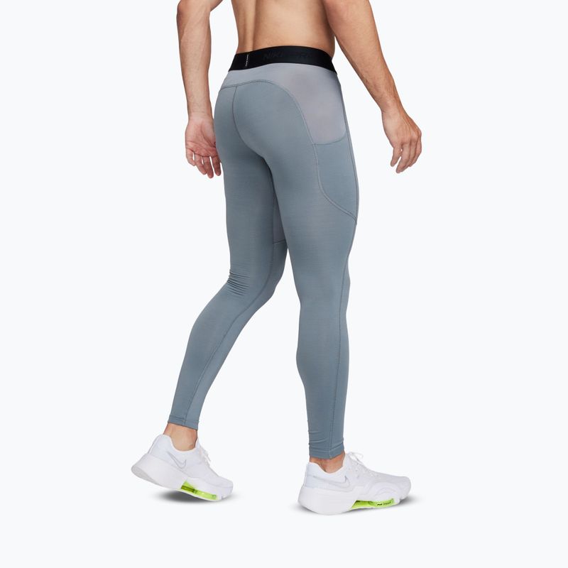 Легінси чоловічі Nike Pro Warm smoke grey/black 3