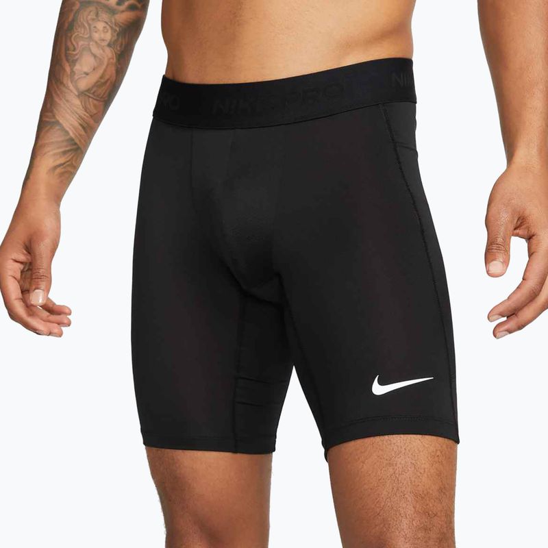 Шорти для тренувань чоловічі Nike Pro Dri-Fit Fitness Long black/white 4