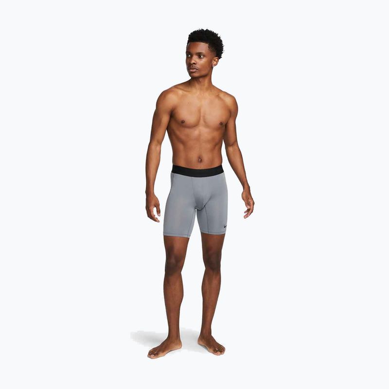 Шорти для тренувань чоловічі Nike Pro Dri-Fit Fitness Long smoke grey/black 2