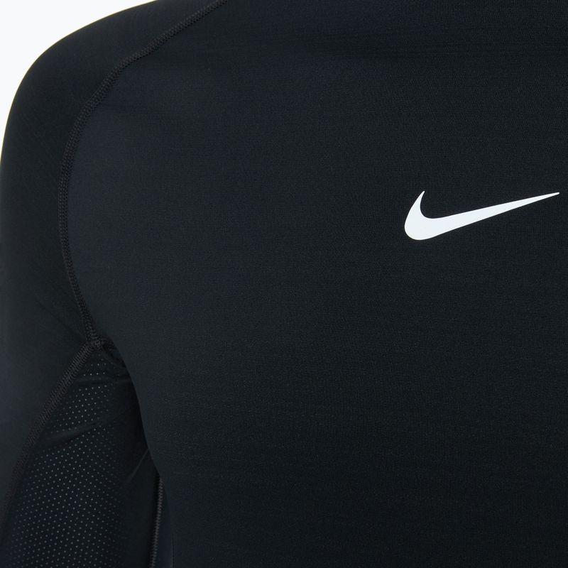 Чоловічий тренувальний лонгслів Nike Pro Warm LS чорний/білий 3