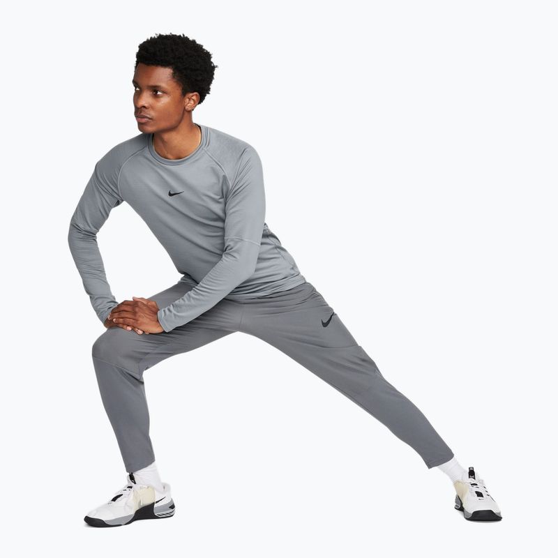 Лонгслів для тренувань чоловічий Nike Pro Warm smoke grey/black 3