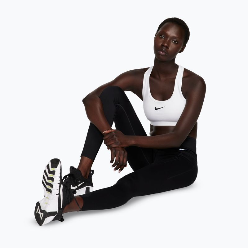 Тренувальний бюстгальтер Nike Swoosh Medium Support white/stone mauve/black 5