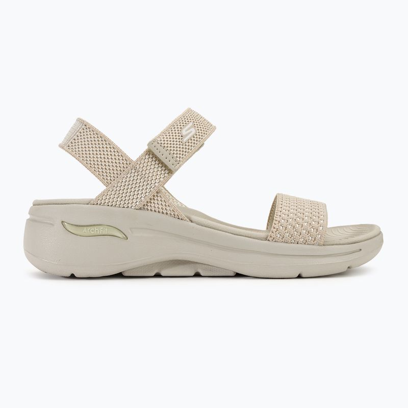 Жіночі босоніжки SKECHERS Go Walk Arch Fit поліровані бежеві 2