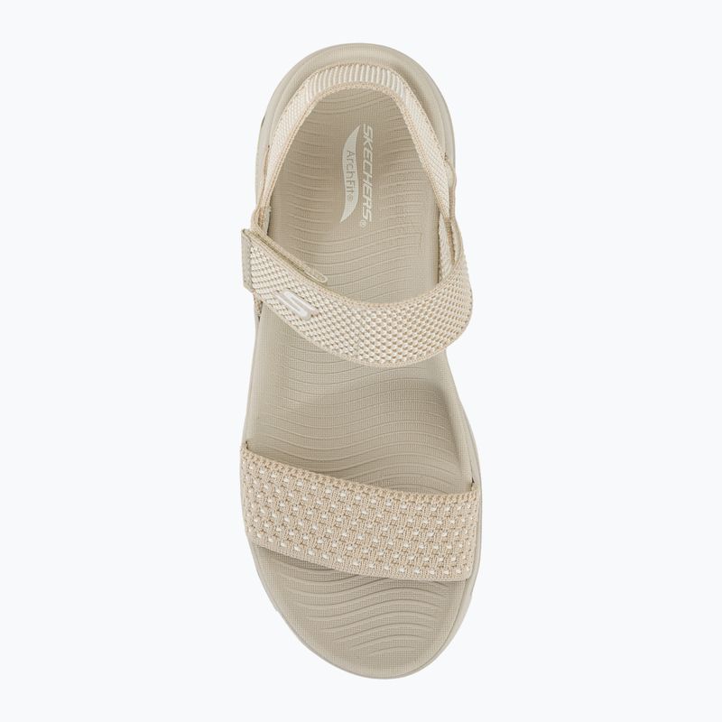 Жіночі босоніжки SKECHERS Go Walk Arch Fit поліровані бежеві 6