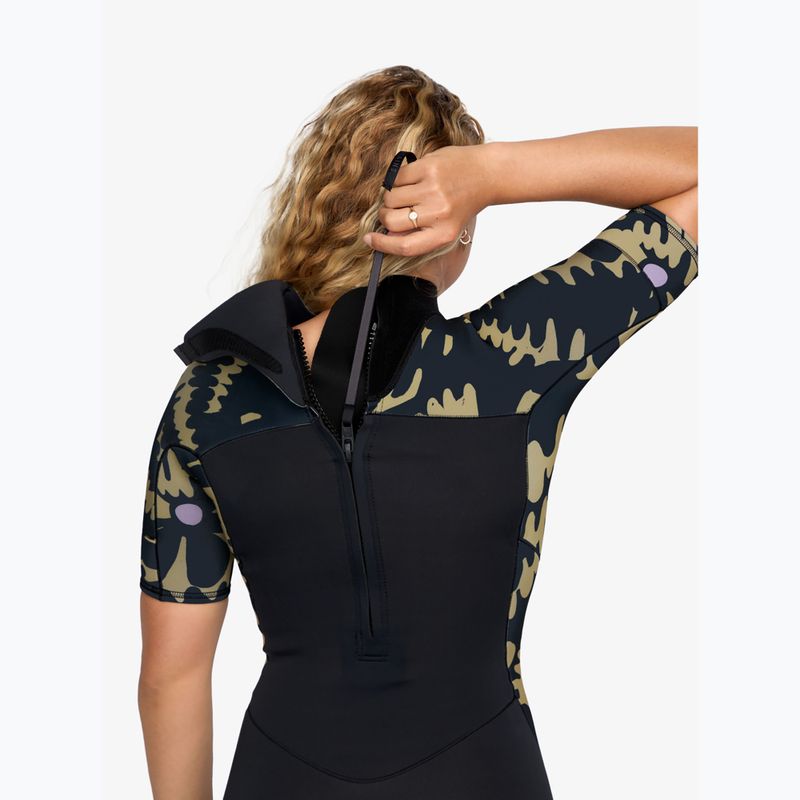 Гідрокостюм жіночий ROXY 2.0 мм Swell Natural Back Zip SS Springsuit black floral 4