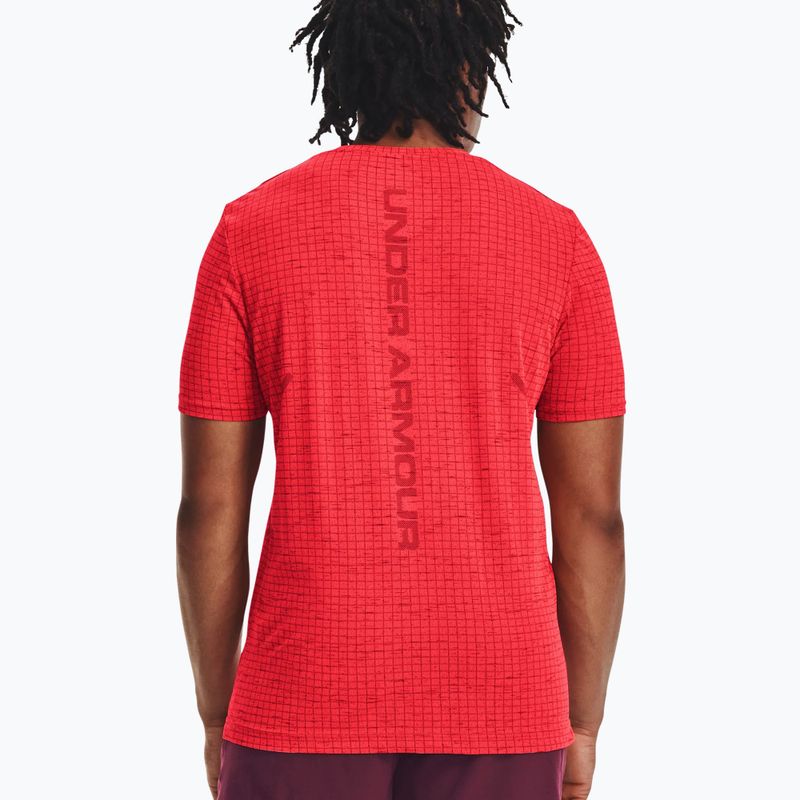 Чоловіча тренувальна футболка Under Armour Seamless Grid beta/темно-бордова 2