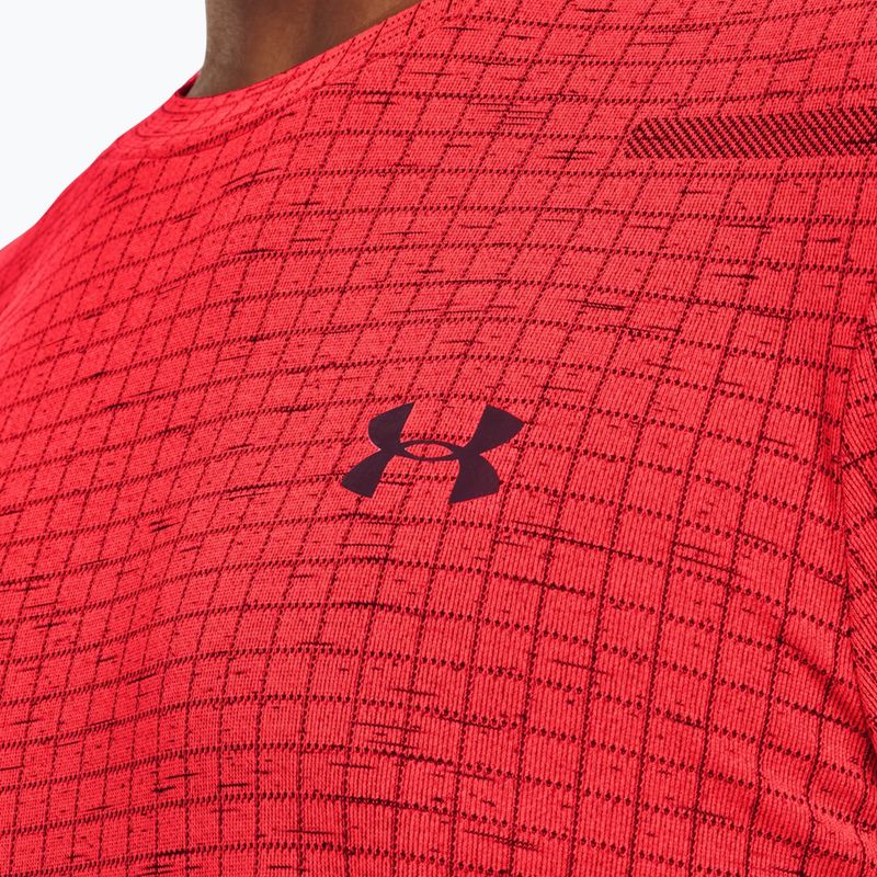 Чоловіча тренувальна футболка Under Armour Seamless Grid beta/темно-бордова 3